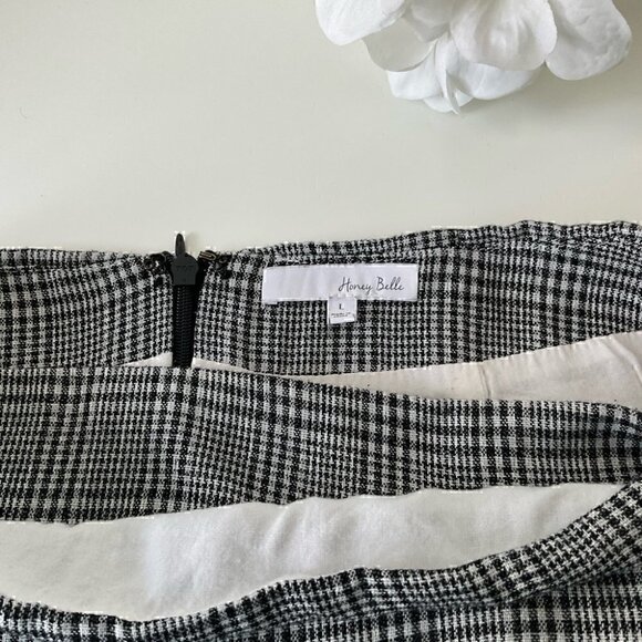 Checkered Gingham Wrap Mini Skirt - Picture 6 of 8